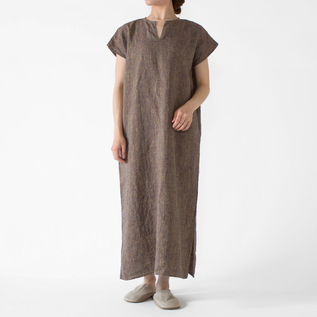 fog linen work ナイトシャツ 別注】リネンフレンチスリーブナイトシャツ／fog linen work（フォグ