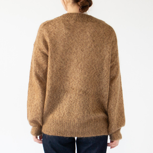 未使用♥C.T. PLAGE ／モヘアフーデッドショート丈ニット／ライトベージュ モヘアシルク Vネックニットカーディガン／C.T.plage（シーティー