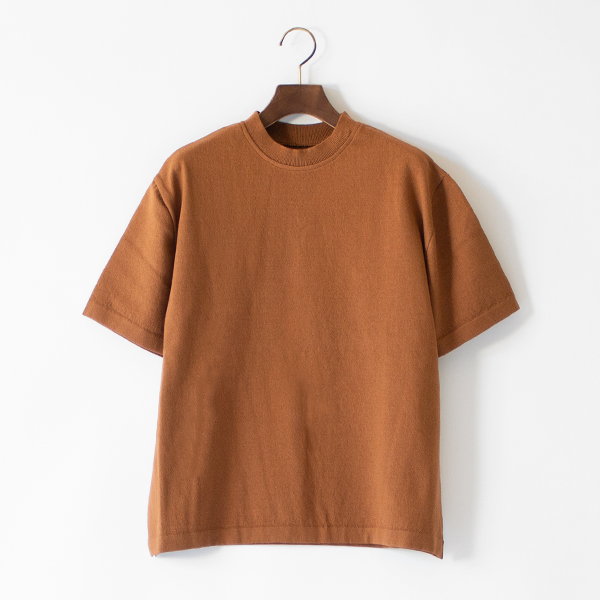 LIGHT WAVE COTTON 半袖ニットプルオーバー　別注CINNAMON