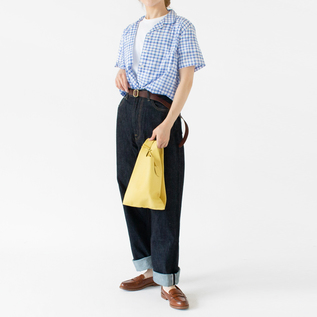 Golf wang シャツ ツイード ブルー 襟付き シャツ 半袖 MEN Z fine pattern プリント 半袖シャツ サックスブルー