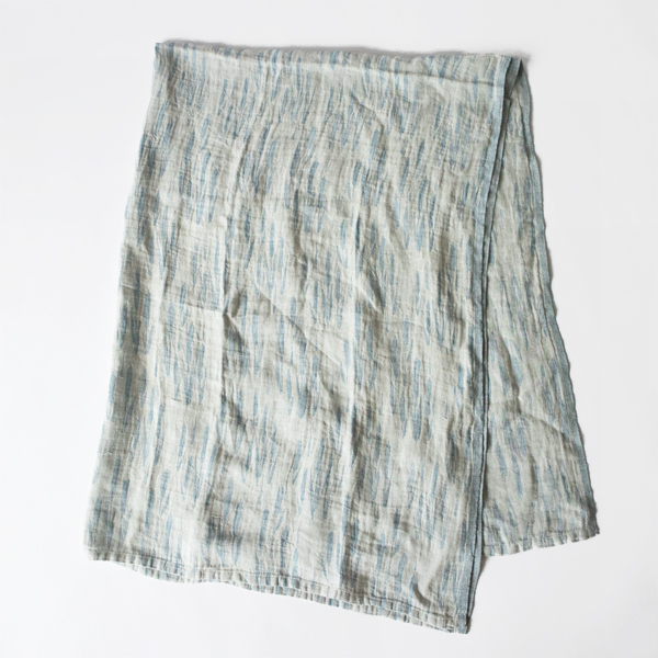 リネンブランケットOSMANKAAMI　145x200cm(LINEN RAINYBLUE)