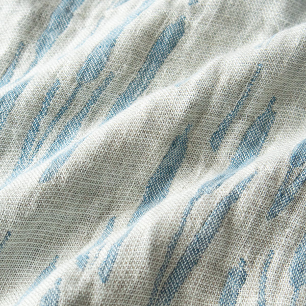 柔らかく肌馴染みが良いウォッシュドリネン(LINEN RAINYBLUE)