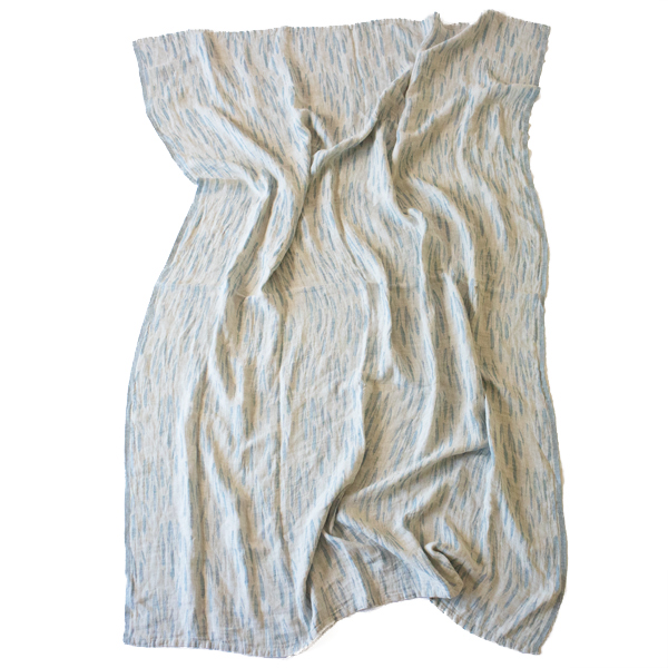 リネンブランケットOSMANKAAMI　145x200cm(LINEN RAINYBLUE)