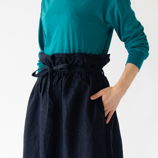 コルトレイクリネン デニムスカート／Vlas Blomme（ヴラスブラム