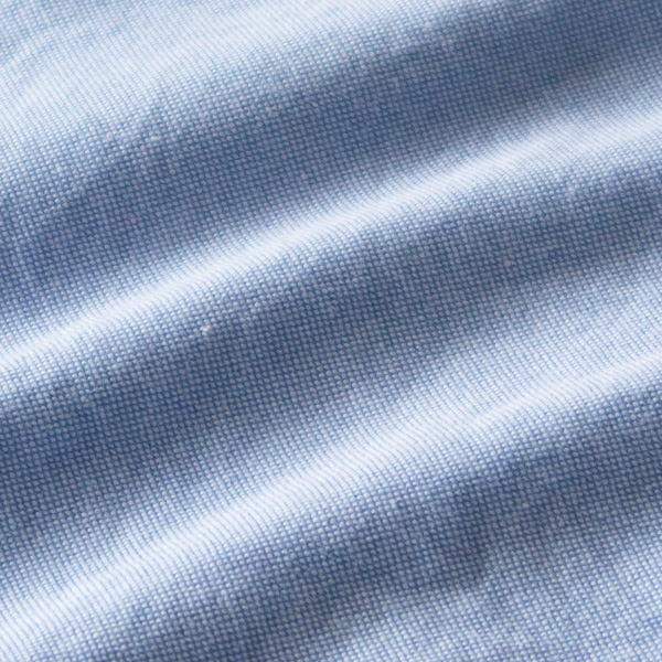 程よい厚みのハリがあるオックスフォード生地(SAX) 程よい厚みのハリがあるオックスフォード生地(SAX)