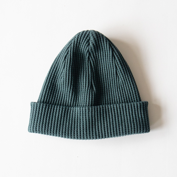 ユニセックス WAFFLE KNIT CAP(Dark Turquoise)