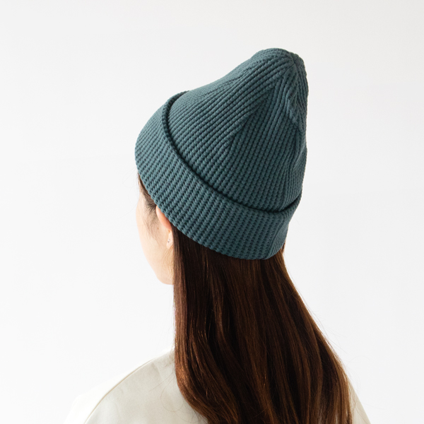 ユニセックス WAFFLE KNIT CAP(Dark Turquoise)