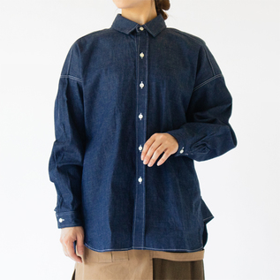 7.5OZライトデニムレギュラーカラーシャツ／HAVERSACK（ハバーサック