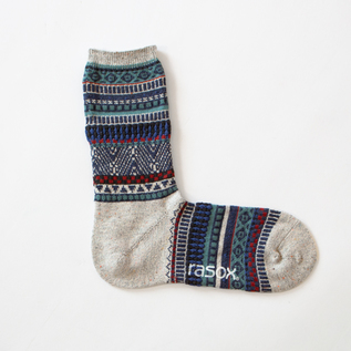 MEN FAIR ISLE COTTON SOCKS