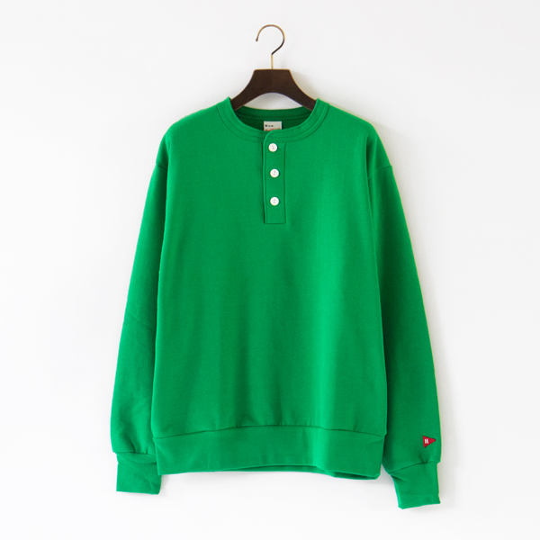 クラシックスウェット ヘンリーロングスリーブ(GREEN)