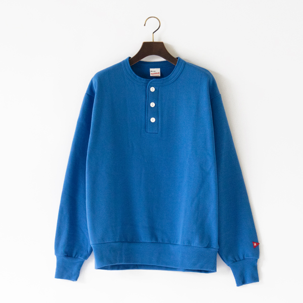 クラシックスウェット ヘンリーロングスリーブ(BLUE)