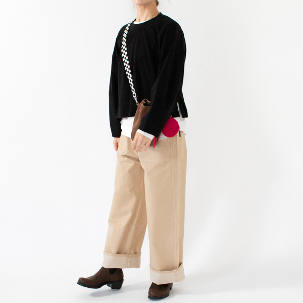 【受発注】リブ ポーチバッグ(BEIGE)との組み合わせ(CHECKERED) 【受発注】リブ ポーチバッグ(BEIGE)との組み合わせ(CHECKERED)