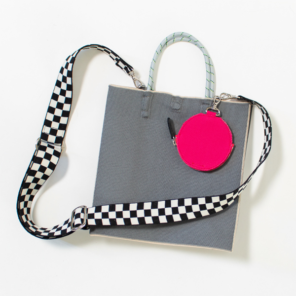 【受発注】ペーパーニット トートバッグ(SMALL/GRAY)との組み合わせ(CHECKERED) 【受発注】ペーパーニット トートバッグ(SMALL/GRAY)との組み合わせ(CHECKERED)