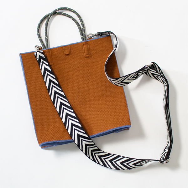 【受発注】ペーパーニット トートバッグ(SMALL/BROWN)との組み合わせ(HERRINGBONE) 【受発注】ペーパーニット トートバッグ(SMALL/BROWN)との組み合わせ(HERRINGBONE)