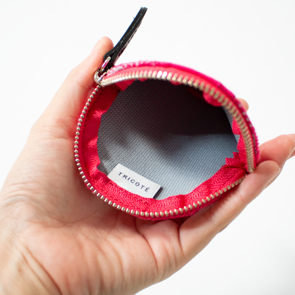 OPTION KNIT CIRCLE POUCH PINK OPTION KNIT CIRCLE POUCH PINK