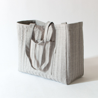 コットンリネン キルトバッグ(GREY) コットンリネン キルトバッグ(GREY)