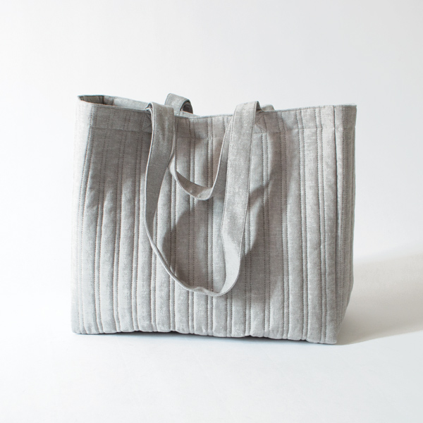 コットンリネン キルトバッグ(GREY)