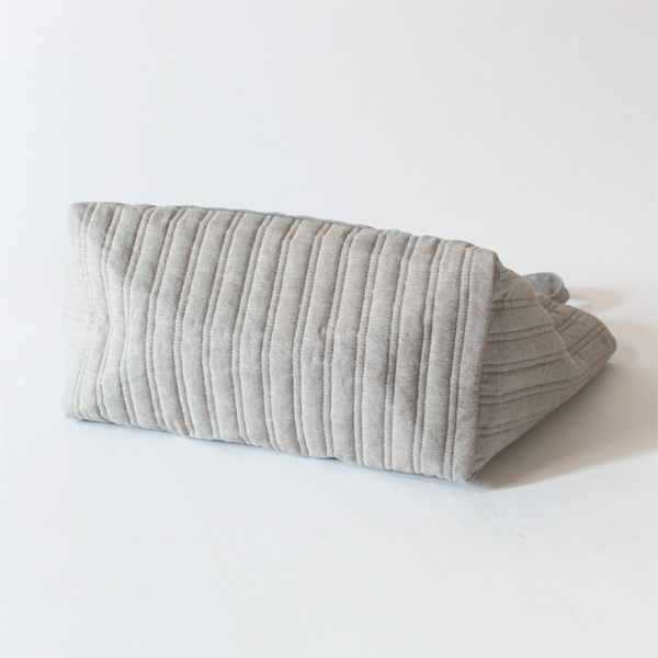 コットンリネン キルトバッグ(GREY)