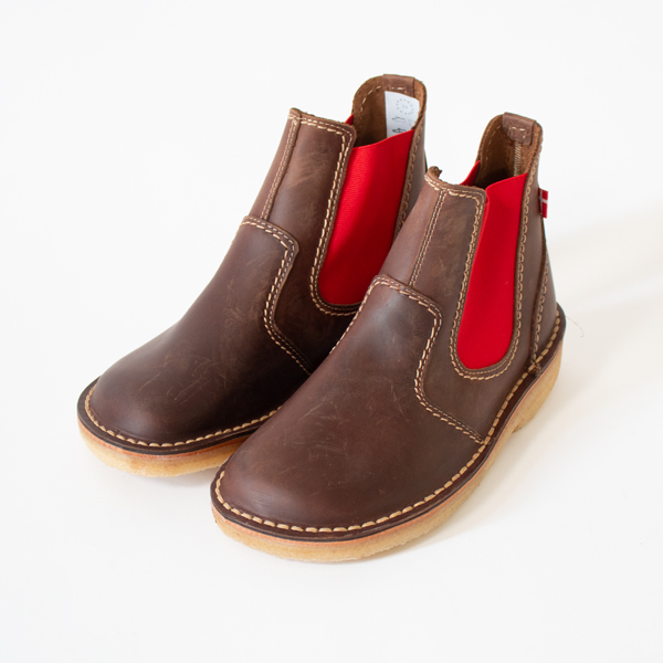 38サイドゴアブーツ ROSKILDE COCOA/RED 38サイドゴアブーツ ROSKILDE COCOA/RED