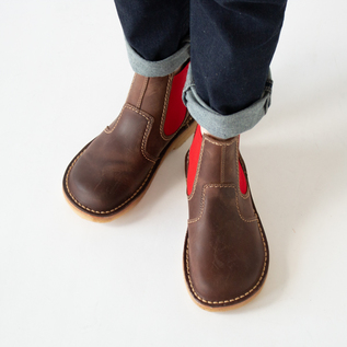 サイドゴアブーツ ROSKILDE COCOA/RED／duckfeet（ダックフィート