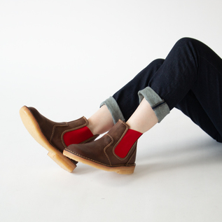 サイドゴアブーツ ROSKILDE COCOA/RED／duckfeet（ダックフィート