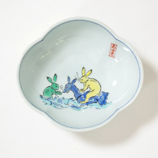 鳥獣戯画雲型小鉢5枚組／宮本泰山堂(みやもとたいざんどう)｜愛着を