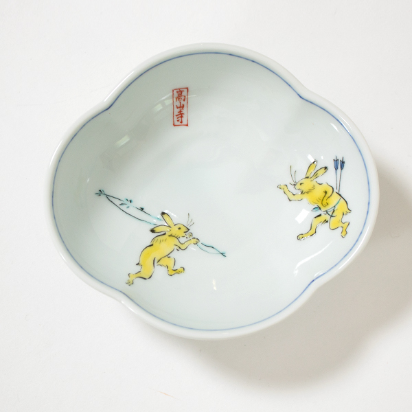 鳥獣戯画モチーフ 6寸八角小鉢 鳥獣戯画雲型小鉢5枚組／宮本泰山堂(みやもとたいざんどう)｜愛着を