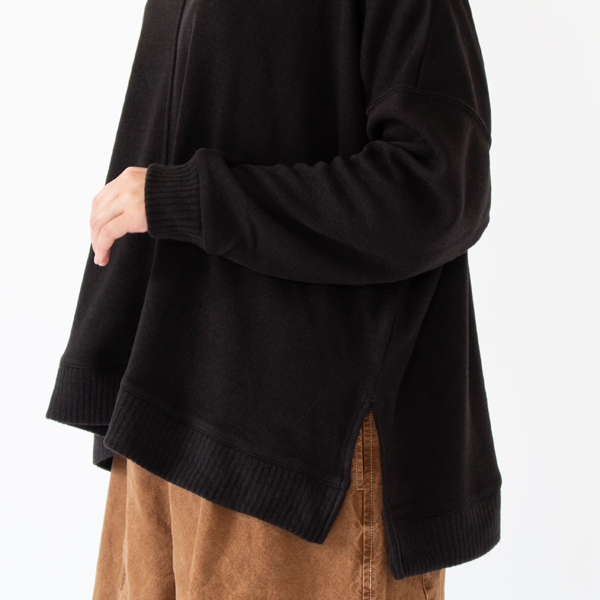 前後差のあるスリット(身長：162cm、BLACK)