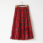 COTTON FLANNEL TIERED SKIRT