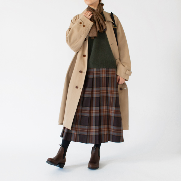 身長：162cm(チェック/BROWN)
