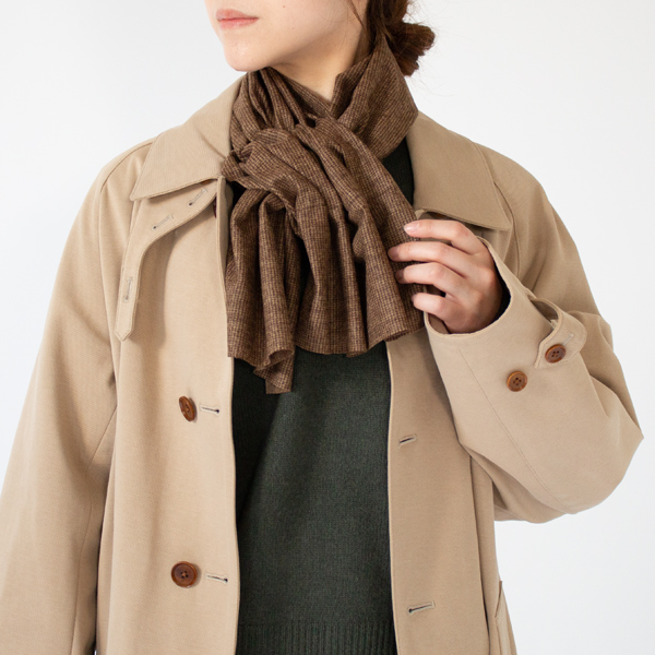 身長：162cm(チェック/BROWN)