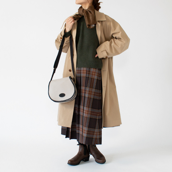 身長：162cm(チェック/BROWN)