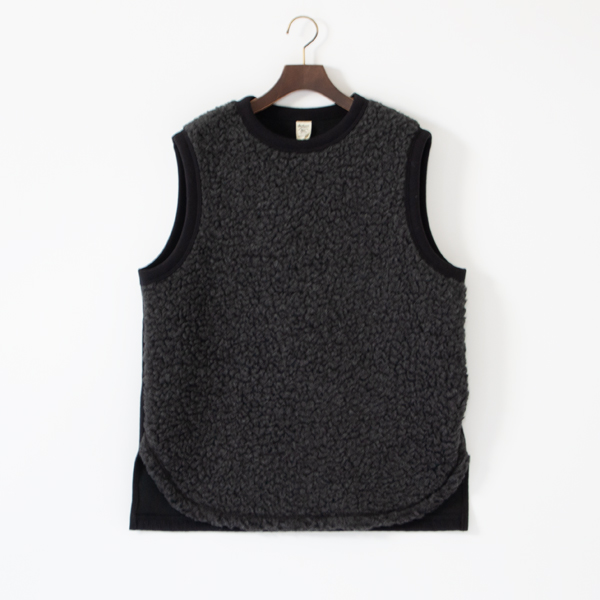 ユニセックス ボアベスト BOA CATCHER VEST（Heather Black）