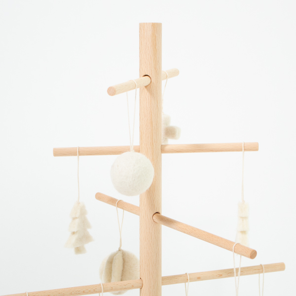 フェルトクリスマスツリーセット	WHITE