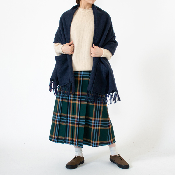 ポケットショール(MIDNIGHT BLUE) 身長:162cm ポケットショール(MIDNIGHT BLUE) 身長:162cm