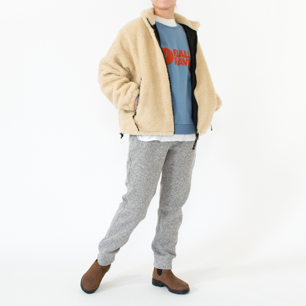 フリースジャケットショートレングス Natural-1(身長162cm) フリースジャケットショートレングス Natural-1(身長162cm)