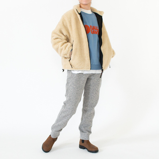 フリースジャケットショートレングス	Natural-1(身長162cm)