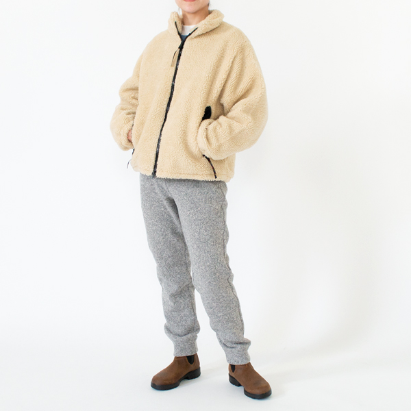 フリースジャケットショートレングス Natural-1(身長162cm) フリースジャケットショートレングス Natural-1(身長162cm)