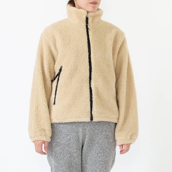 フリースジャケットショートレングス Natural-1(身長162cm) フリースジャケットショートレングス Natural-1(身長162cm)