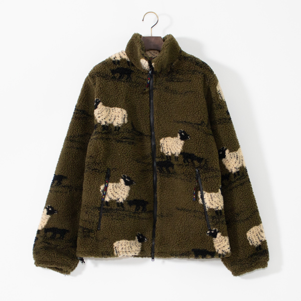 フリースジャケット　Olive Sheep & Lamb