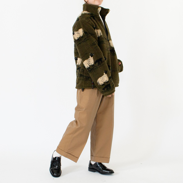 フリースジャケット　Olive Sheep & Lamb-3（身長162cm）