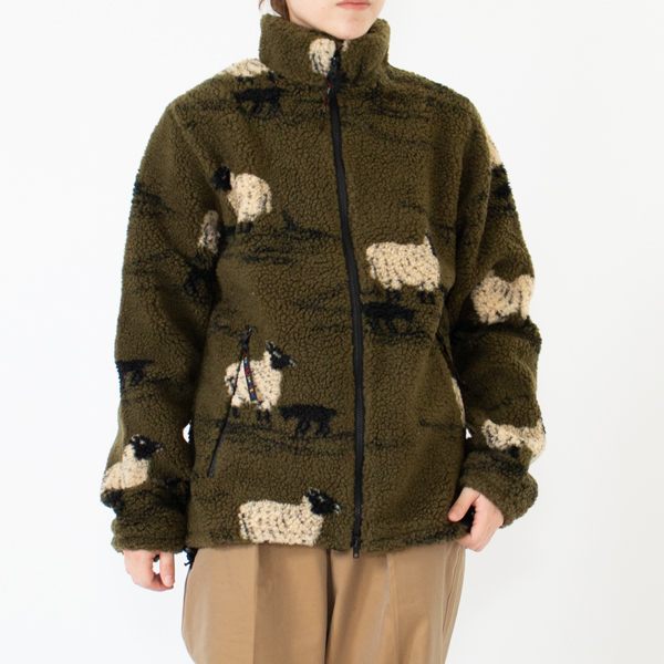 フリースジャケット　Olive Sheep & Lamb-3（身長162cm）
