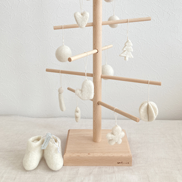 フェルトクリスマスツリーセット	WHITE