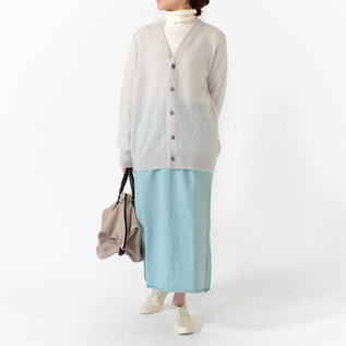 シャギーモヘアカーディガン 別注PEARL GREY／YONETOMI NEW BASIC
