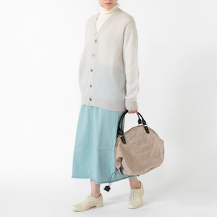 シャギーモヘアカーディガン 別注PEARL GREY／YONETOMI NEW BASIC