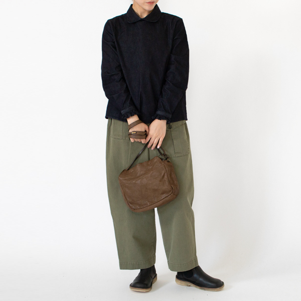 レザーショルダーバッグ JASU(OLIVE)
