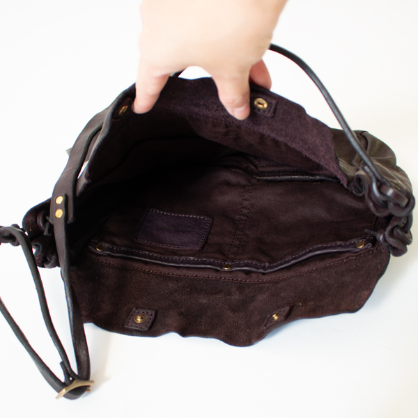 レザーショルダーバッグ JASU(BURGUNDY)