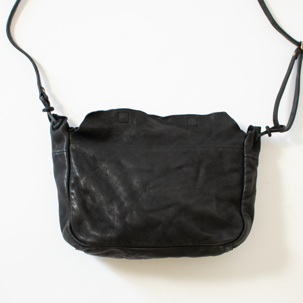 レザーショルダーバッグ JASU(CHARCOAL BLACK)