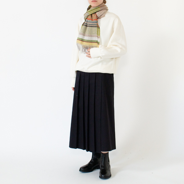 メリノラムズウールマフラー WAINSCOTT(BARLEY/イエロー)