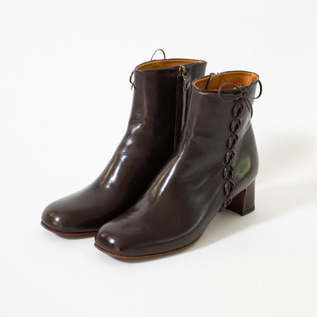 chausser サイドレースアップブーツC-2331 DBR／chausser（ショセ